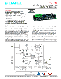 Datasheet PCI-416E manufacturer Datel