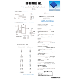 Datasheet 3296W101 manufacturer DB Lectro