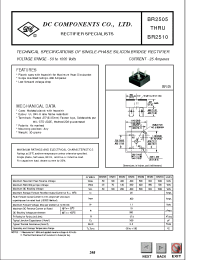 Datasheet BR251 manufacturer DCCOM
