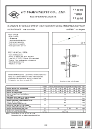 Datasheet FR103G manufacturer DCCOM