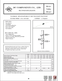 Datasheet FR153 manufacturer DCCOM
