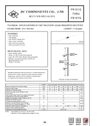 Datasheet FR154G manufacturer DCCOM
