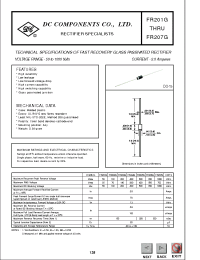 Datasheet FR204G manufacturer DCCOM