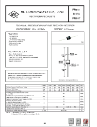 Datasheet FR602 manufacturer DCCOM