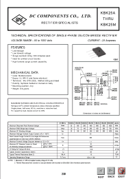 Datasheet KBK25A manufacturer DCCOM