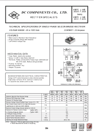 Datasheet KBPC251 manufacturer DCCOM