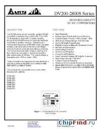 Datasheet DV200-2812S-XXX manufacturer Delta
