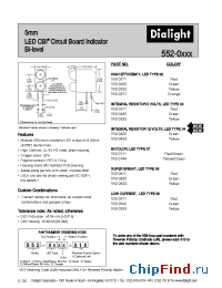 Datasheet 552-0222 manufacturer Dialight