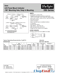 Datasheet 558-3001-003 manufacturer Dialight