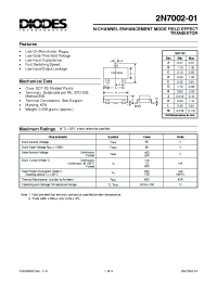 Datasheet 2N7002-01 manufacturer Diodes