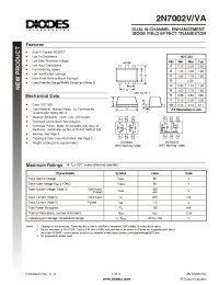 Datasheet 2N7002V-7 manufacturer Diodes