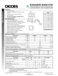 Datasheet BAS20DW-7 manufacturer Diodes