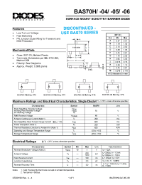 Datasheet BAS70H-04 manufacturer Diodes