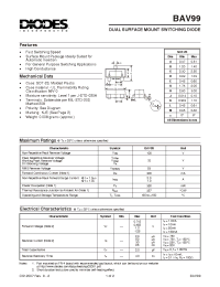 Datasheet BAV99-7 manufacturer Diodes