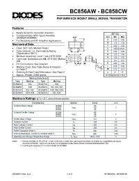 Datasheet BC856AW-7 manufacturer Diodes