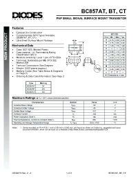Datasheet BC857CT-7 manufacturer Diodes