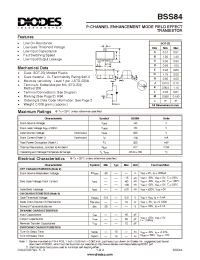 Datasheet BSS84-7 manufacturer Diodes