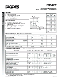 Datasheet BSS84W manufacturer Diodes