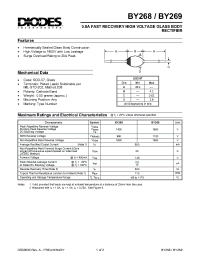 Datasheet BY268 manufacturer Diodes