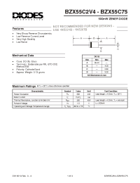 Datasheet BZX55C2V4 manufacturer Diodes