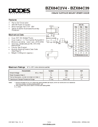 Datasheet BZX84C2V4 manufacturer Diodes