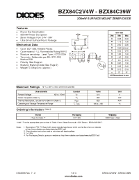 Datasheet BZX84C2V4W manufacturer Diodes