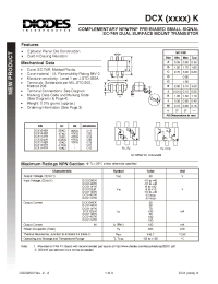 Datasheet DCX114EK-7 manufacturer Diodes