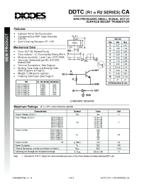 Datasheet DDTC114ECA-7 manufacturer Diodes
