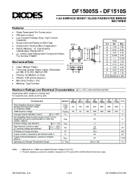 Datasheet DF1501S manufacturer Diodes
