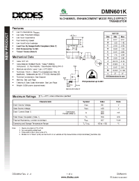 Datasheet DMN601K-7 manufacturer Diodes