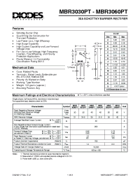 Datasheet MBR3030PT manufacturer Diodes