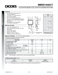 Datasheet MBRD1040CT-T manufacturer Diodes
