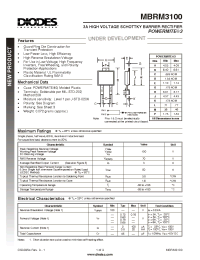 Datasheet MBRM3100 manufacturer Diodes