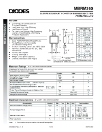 Datasheet MBRM360-13 manufacturer Diodes