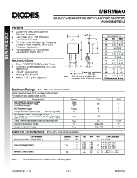 Datasheet MBRM560 manufacturer Diodes