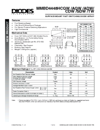 Datasheet MMBD4448HSDW manufacturer Diodes