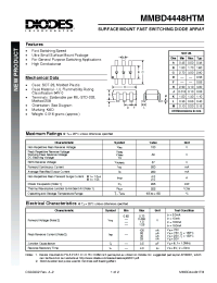 Datasheet MMBD4448HTM manufacturer Diodes