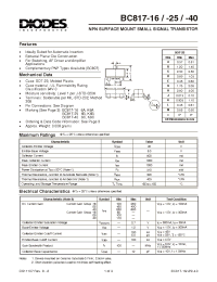 Datasheet MMBT2222AT-7 manufacturer Diodes
