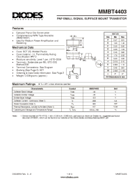 Datasheet MMBT4403 manufacturer Diodes
