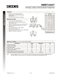Datasheet MMBT4403T manufacturer Diodes
