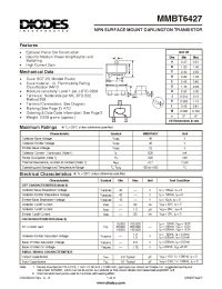 Datasheet MMBT6427-7 manufacturer Diodes