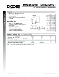 Datasheet MMBZ5223BT manufacturer Diodes