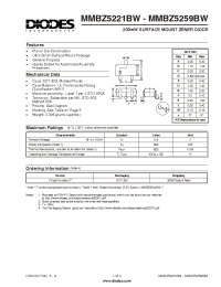 Datasheet MMBZ5226BW manufacturer Diodes