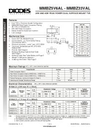 Datasheet MMBZ9V1AL manufacturer Diodes