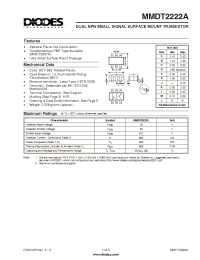 Datasheet MMDT2222A manufacturer Diodes