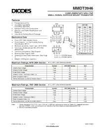 Datasheet MMDT3946 manufacturer Diodes