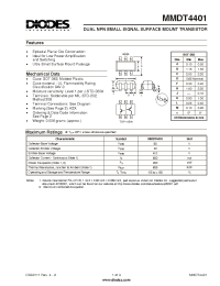 Datasheet MMDT4401-7 manufacturer Diodes