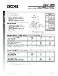 Datasheet MMDT4413 manufacturer Diodes