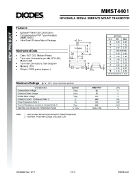 Datasheet MMST4401 manufacturer Diodes