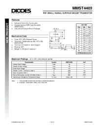 Datasheet MMST4403 manufacturer Diodes